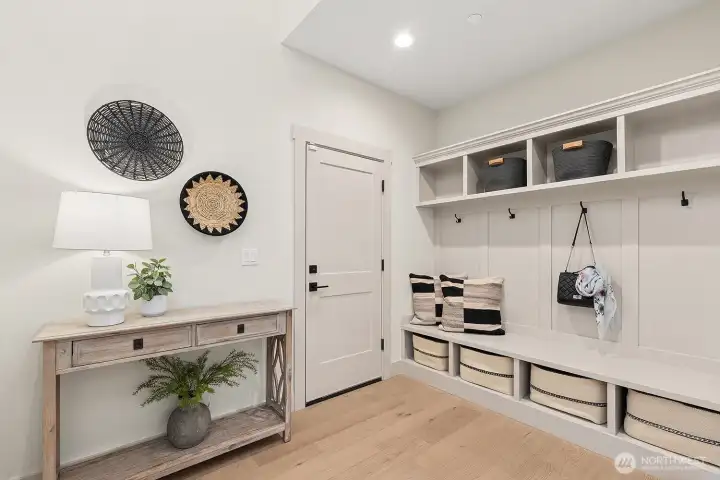Custom Built In Coat Rack + Storage is Cute and Functional