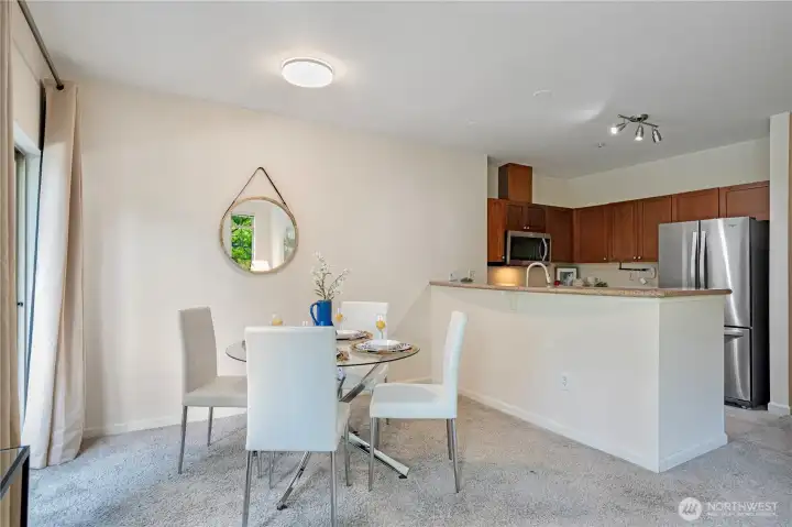 Dinning area with kitchen view