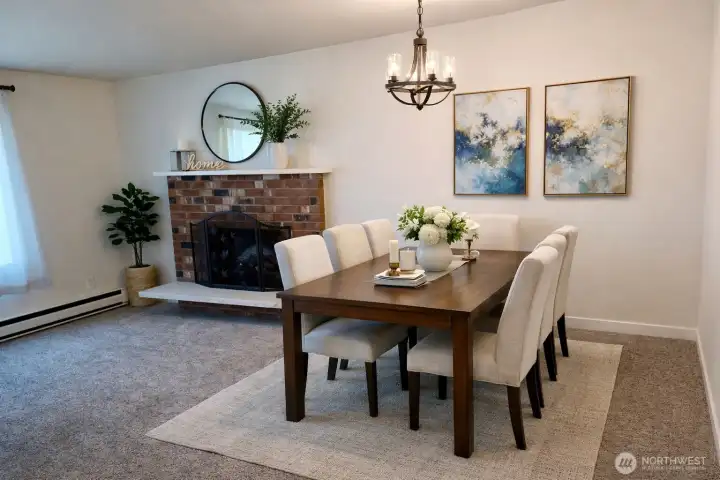 Downstairs unit, virtually staged. Photos taken prior to current tenant occupying unit.