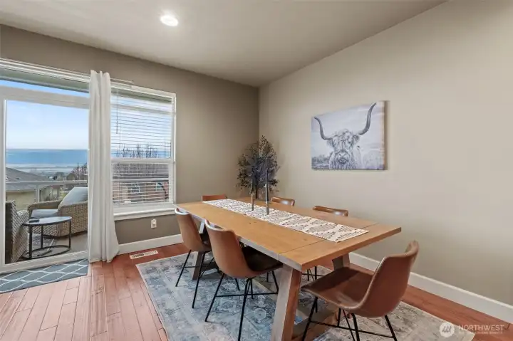 Watch your sunsets while dining in.