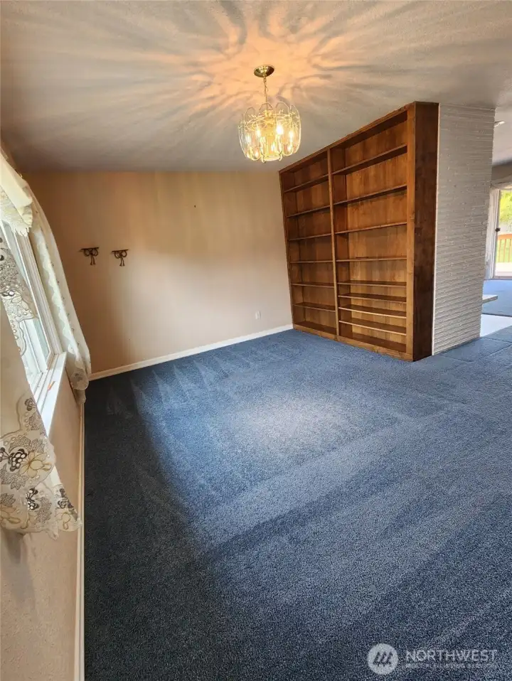 living Room with built in