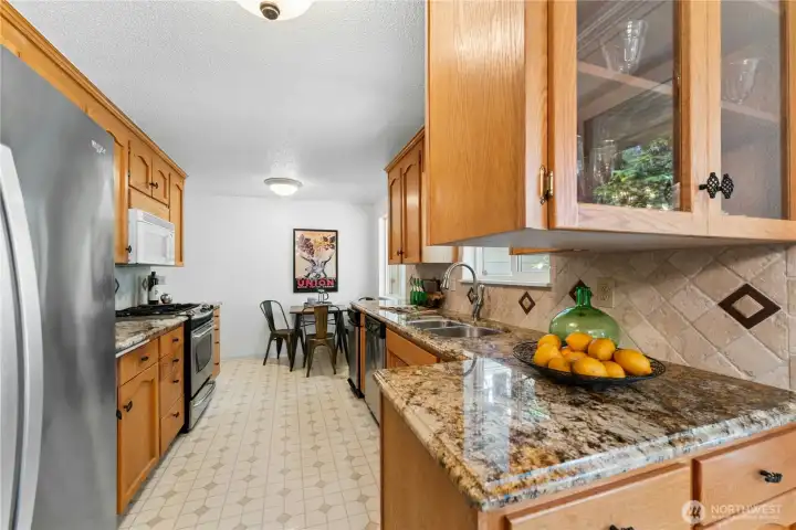Updated Galley Kitchen With Breakfast Nook