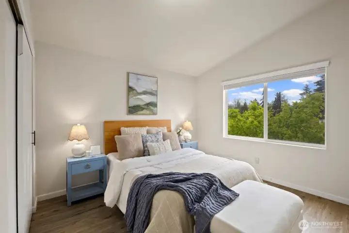 Upstairs Primary Bedroom with ensuite bathroom