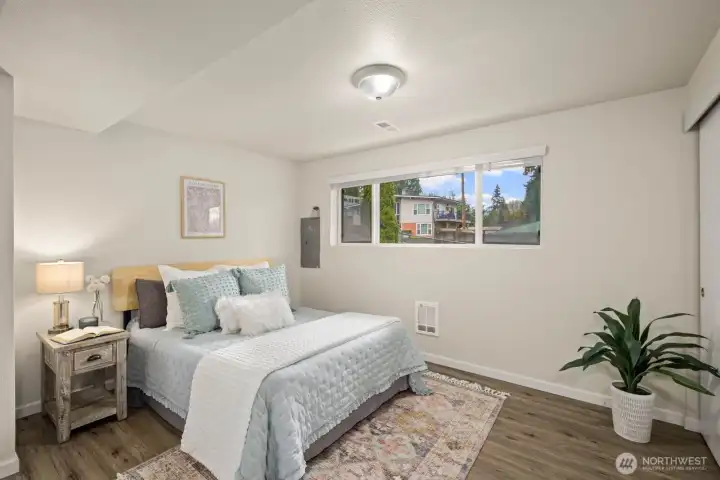 Downstairs bedroom with ensuite bathroom