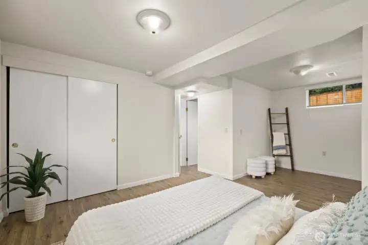 Downstairs bedroom with ensuite bathroom