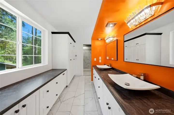 Primary Ensuite, gorgeous tile & heated floors