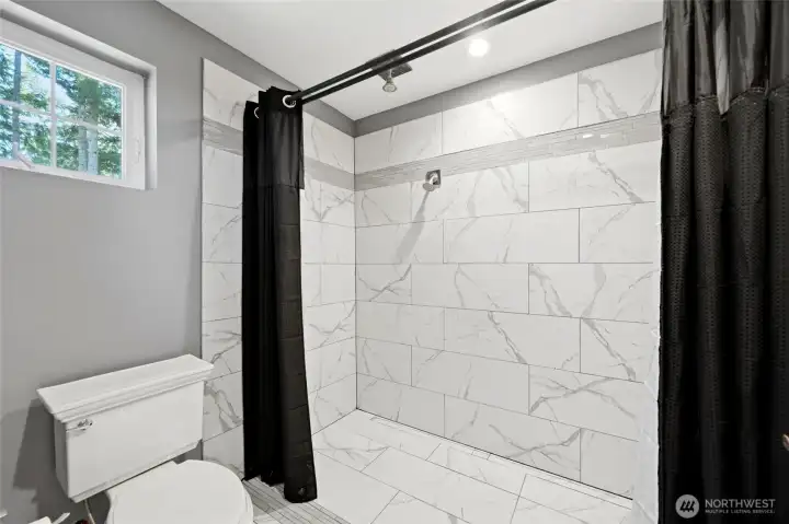 Primary Ensuite, gorgeous tile & heated floors