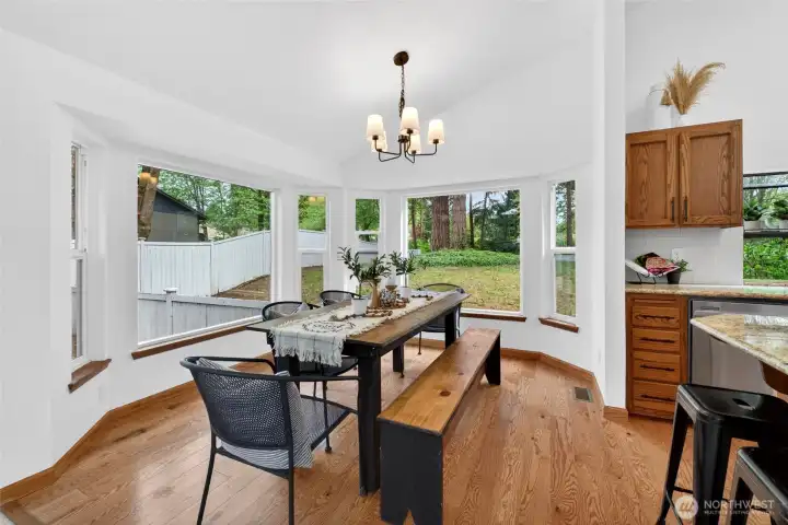 Dining area open to kitchen