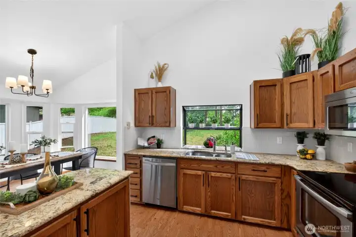 Sink with a garden window
