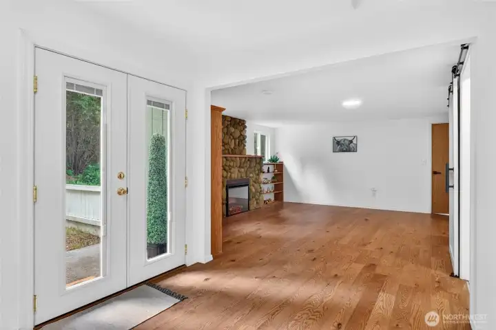 French doors to the patio