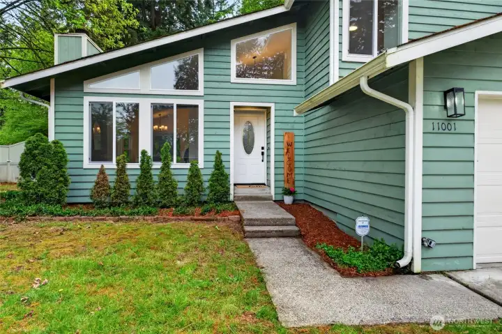 Inviting front walk