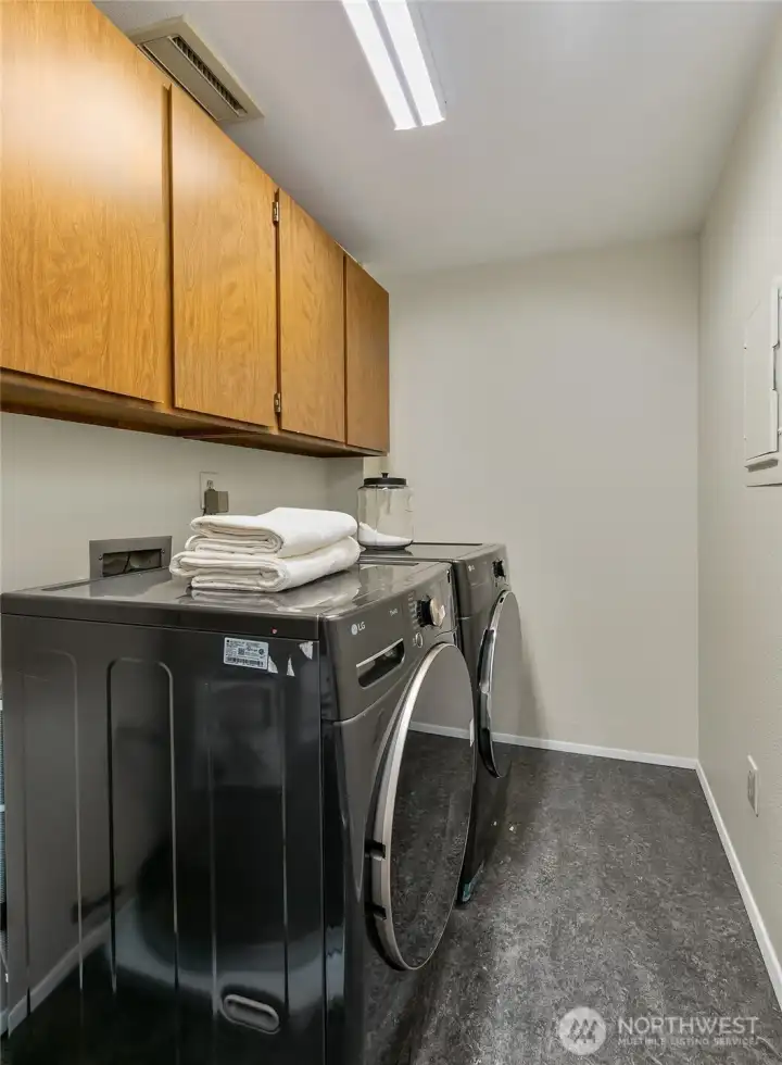 Laundry and utility closet.