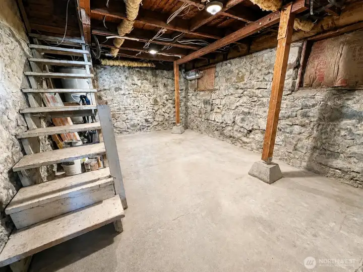 Cellar for extra storage!
