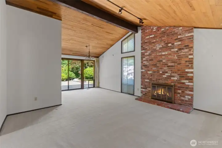 Spacious entryway view looking into the open-concept living and dining area.