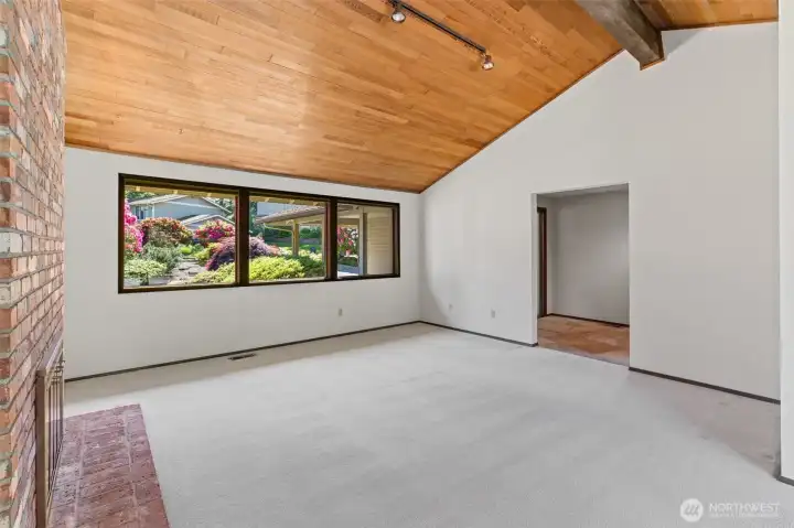 View from living room to the front of the home