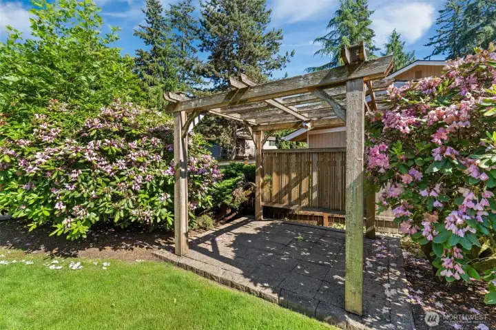 Charming backyard pagoda designed for peaceful relaxation and quiet reflection.