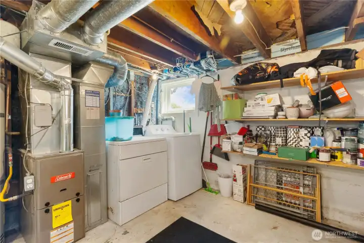 Downstairs is the laundry room and a significant amount of storage.