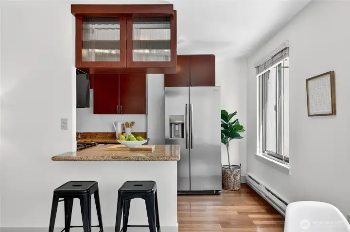 This kitchen packs a punch with an efficient layout.