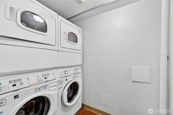 Free laundry is found on each floor of the building.  On the 10th floor the laundry room is across from the elevators-very convenient!  If it is busy, go up/down a floor or use the basement laundry room.