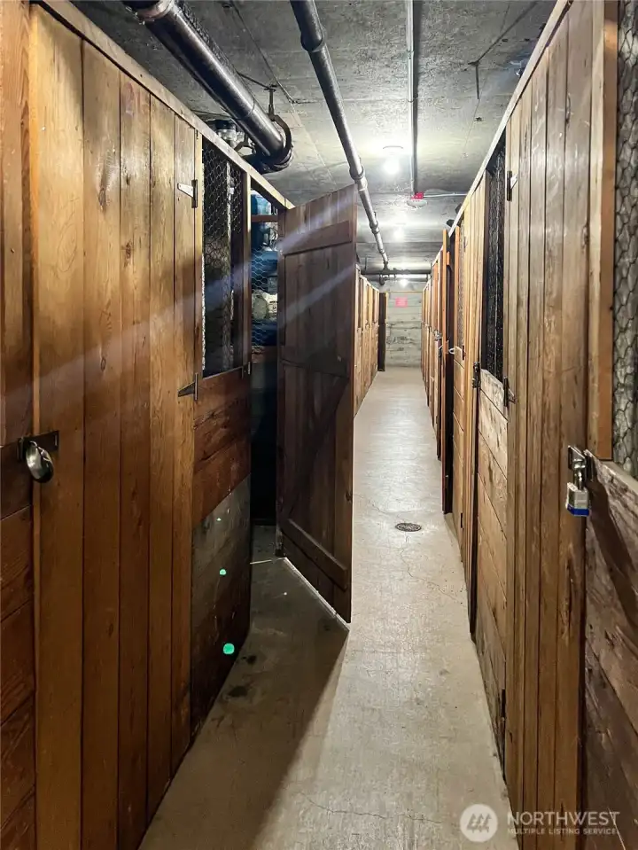 Storage Unit #22 is in the basement (lower staircase.)