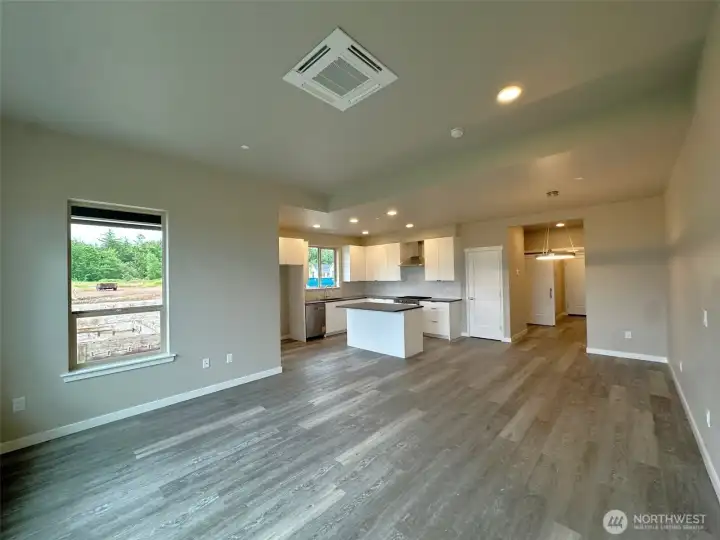 Subject property. View looking back at the living/kitchen