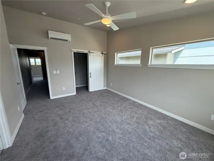 Subject property. View of Primary looking towards the walk-in closet.