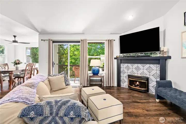 Living room on main floor. Living room on main floor.