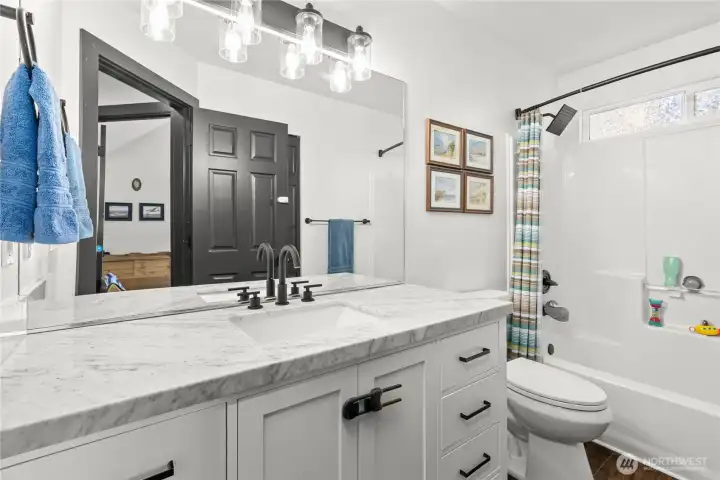 Hall bathroom on main floor. Hall bathroom on main floor.