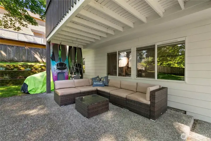Back patio. Back patio.