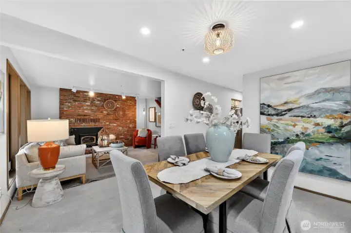 Bright dining area