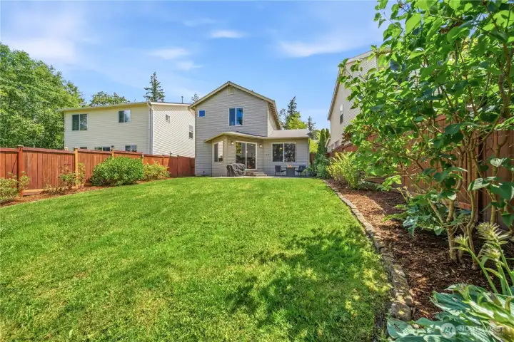 Large backyard! Large backyard!