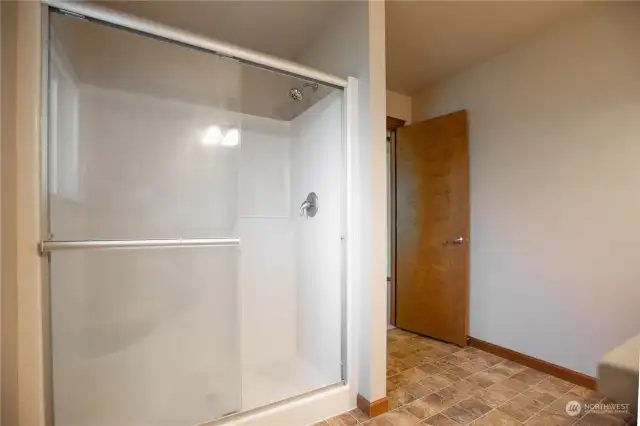 Full size shower in the Primary Bath