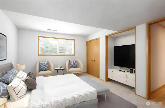 Virtual Staged Downstairs Adjoining Bedroom