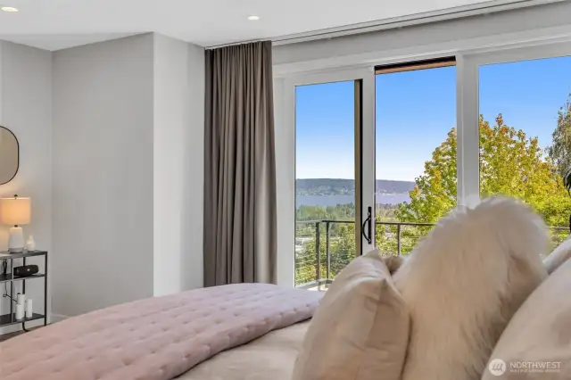 Incredible views from the primary bedroom,
