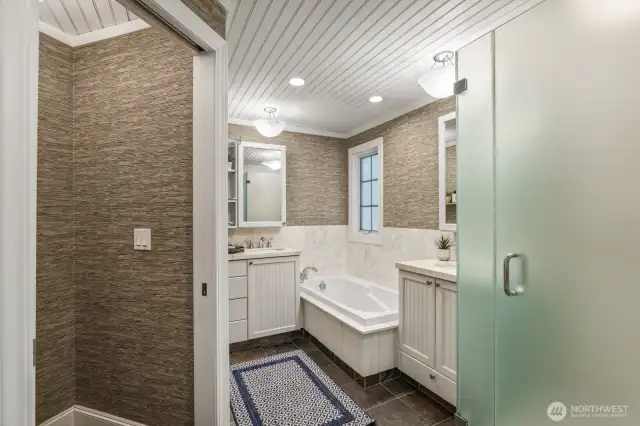 Main floor primary bathroom.