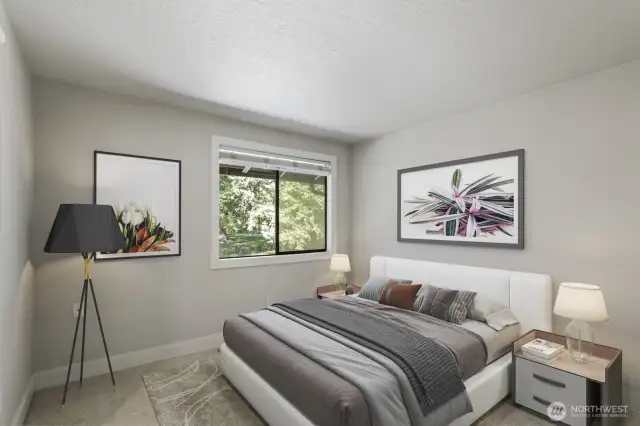 Virtually Staged Primary Bedroom Upstairs