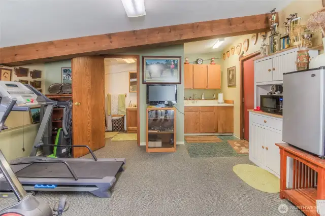 ADU has kitchenette and 3/4 bath.
