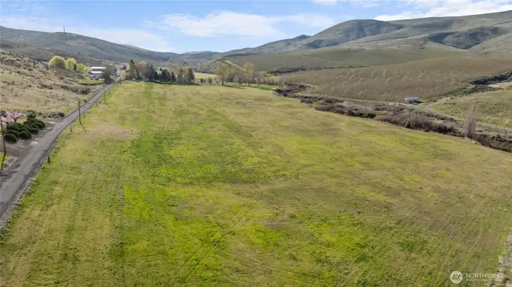 Main field with Burbank Creek at the boarder