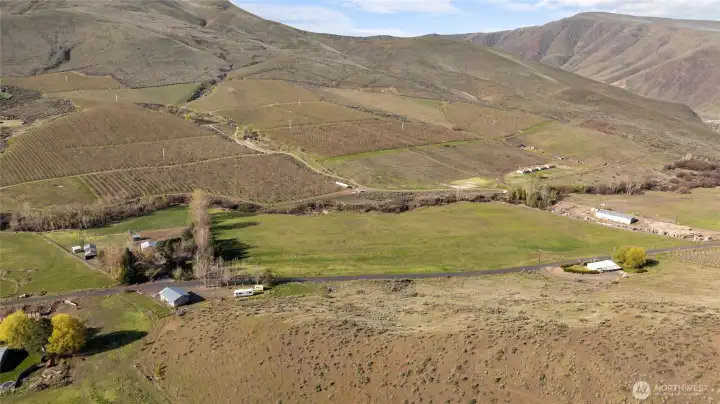 Beautiful location with an orchard decorating the hillside of your peaceful valley!