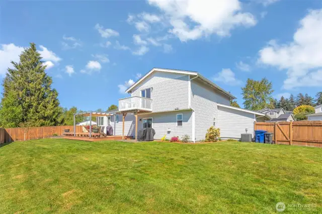 Huge, level backyard