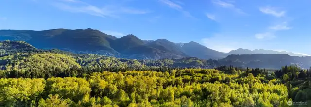 Check out those dreamy mountains!