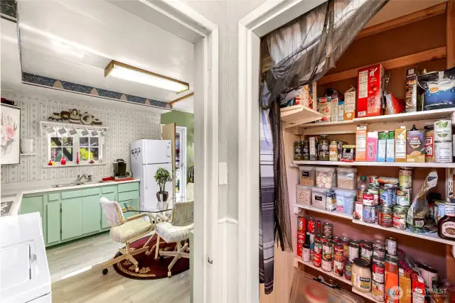 Generous pantry off the kitchen.