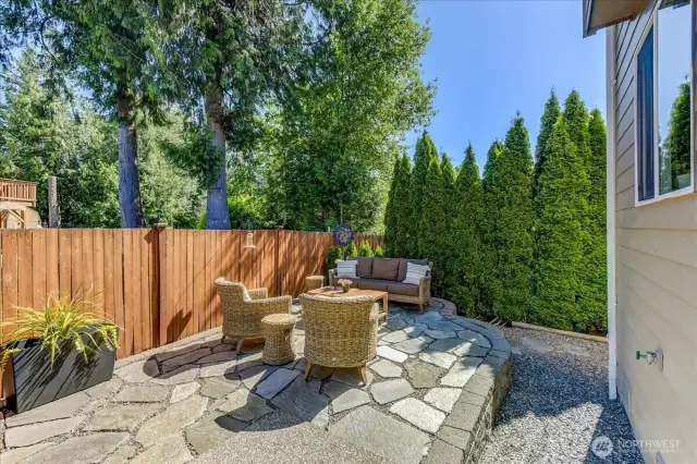 Backyard sitting area