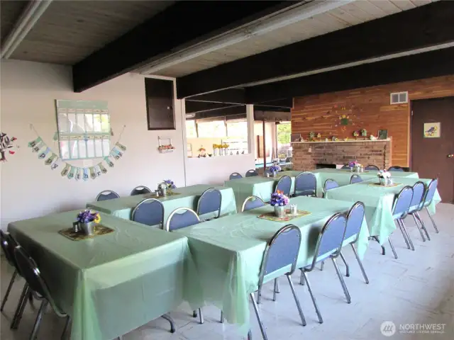 THE CLUB HOUSE AT SILVER SHORES SENIOR PARK HAS ALOT OF ACTIVITY. COMMUNITY MEAL EVERY SATURDAY MORING.