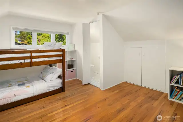 Upper floor bedroom #2 with 1/2 bath