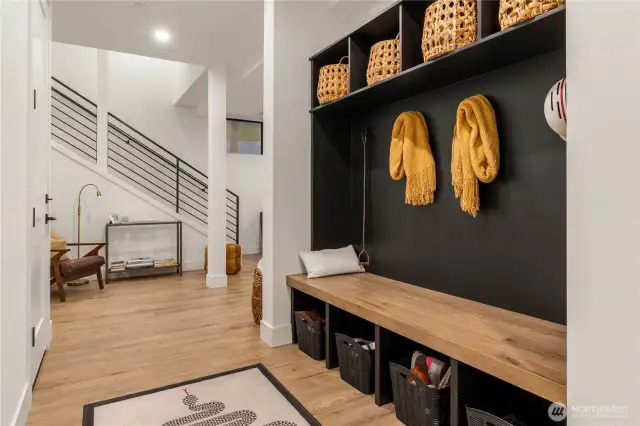 Mudroom off the garage.