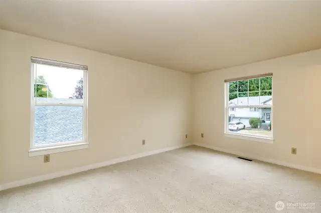 spacious primary suite