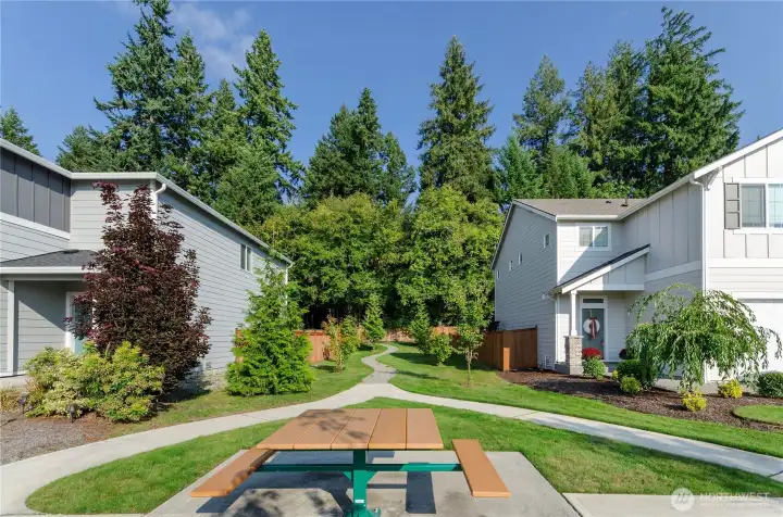 Picnic area adds a little extra space between neighbors