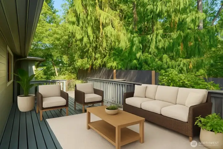 Virtually Staged Deck.