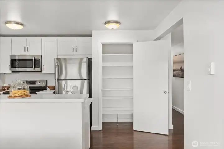 Full pantry! A rarity in Seattle condos.